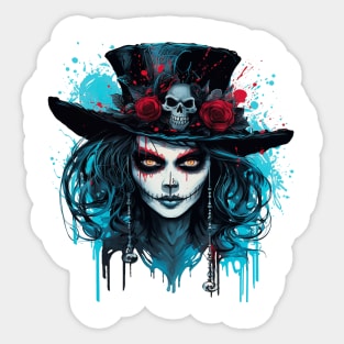 New Orleans Witch Voodoo doctor goth ghost Southern Gothic Sticker